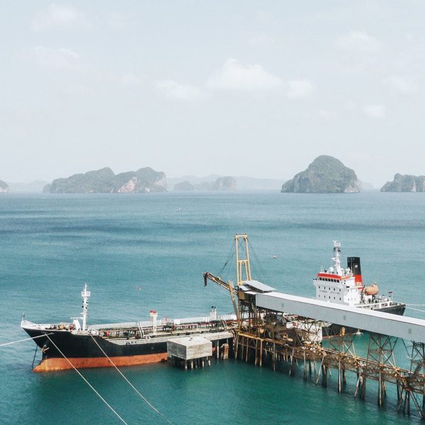 Tanker at jetty